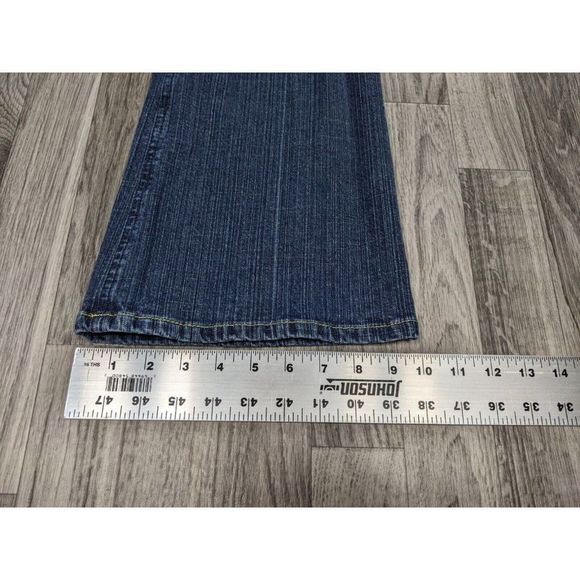 (Ann Taylor Loft Womens Size 8 Petite Flare Leg Pockets Denim Blue Jeans - Picture 9 of 9